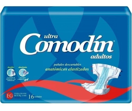 Comodín Ultra Anatómico Pañales Adultos Xg X 16 Unidades