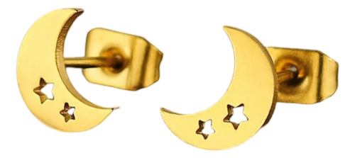 Aretes Pendientes Figura Luna Con Estrellas Moda Fiesta