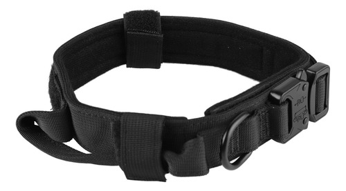 Collar De Perro Táctico Ajustable Con Hebilla De Metal