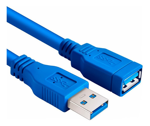 Cable Extensor Usb 2.0 Blindado Azul 3 Metro - Otec