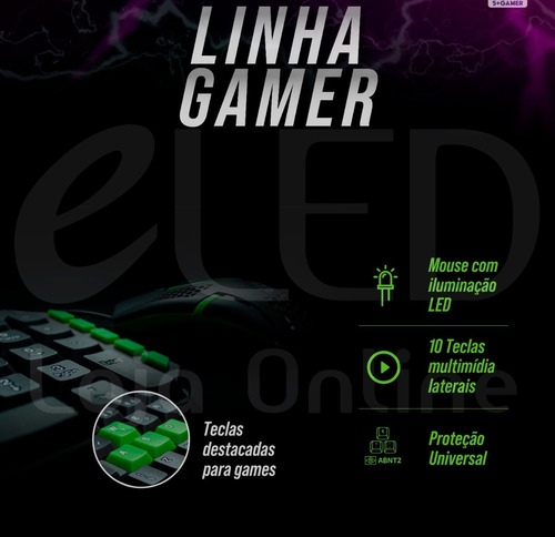 Imagem 5 de 5 de Teclado Gamer Start 2.0 Para Jogos Abnt2