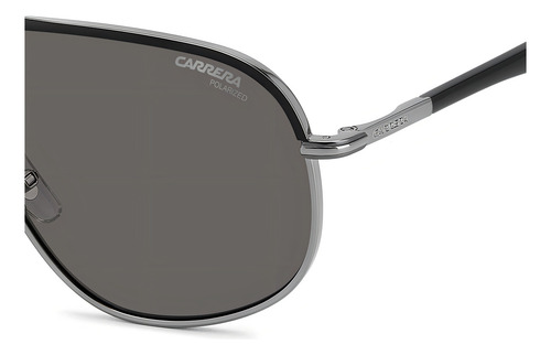 Óculos de sol polarizados de rutênio escuro Carrera 318/s Rzzm9 Shape Aviator com acessórios