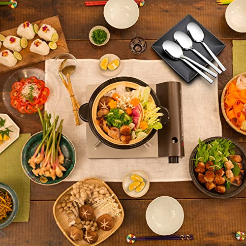 Set De 4 Cucharas Grandes De Servir Buffet, De Acero In...