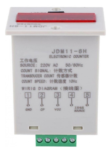 Jdm11-6h Contador Electrónico 6 Dígitos Led Digital Display