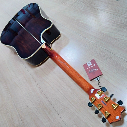 Imagem 10 de 10 de Violão Tagima Canada Vancouver Eq Cherry Burst Folk