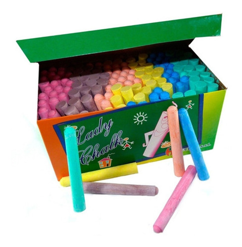 Tizas De Color Caja X 144 Unidades Tiza Lady Chalk