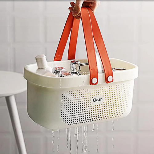 Yy Y Canastas Ducha De Plástico Con Asas De Silicona,