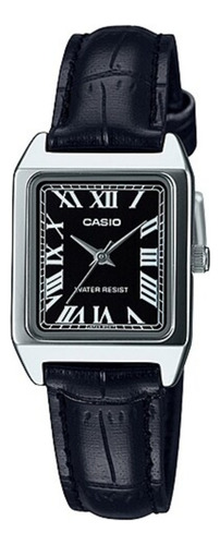 Reloj Pulsera Casio Mujer Analógico Números Romanos LTP-V007L-1B Reloj De Agujas Elegante Correa De Cuero - Negro