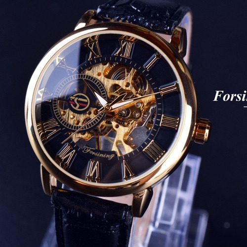 Reloj Forsining Fashion Mechanical Skeleton Para Hombre