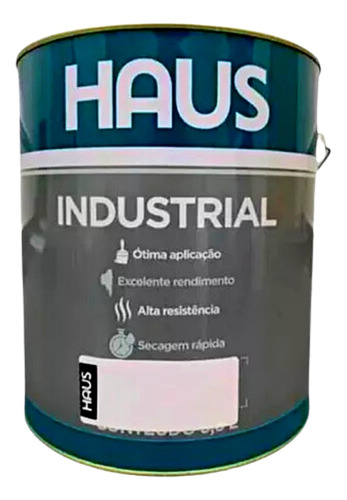 Esmalte Sintético Secagem Rápida Semi Brilho Preto 3,6l Haus