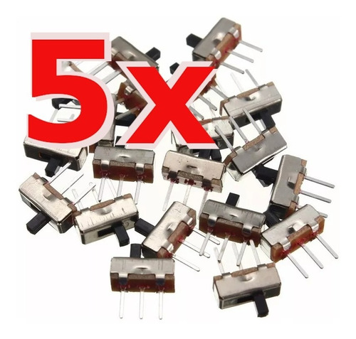Kit 5 Mini Interruptor Simple Dos Posiciones Pines Rectos