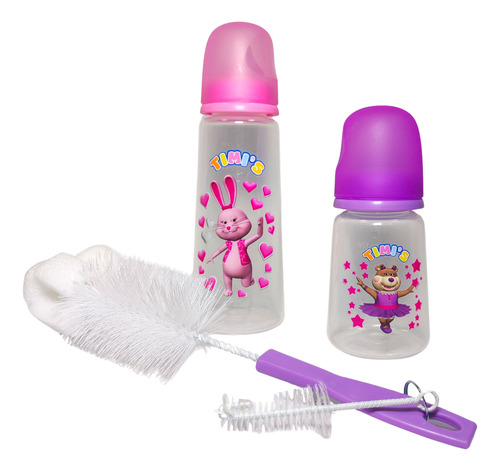 Timis Set Biberon Duo Y Cepillo Rosa Set 13 Niña