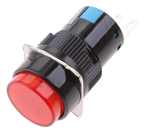 Dc 12v 16mm Luz Enclavamiento 250v 3a Interruptor De Botón
