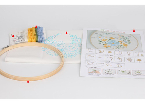 2pcs Kit De Floral Kits De Agujas De De Tela De