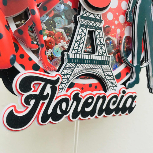Cake Toppers Deco Torta Adorno 3d Shaker Miraculouss Ladybug
