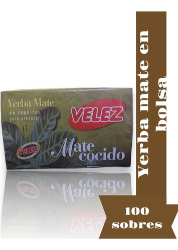 Yerba Mate Velez 100 Bolsas