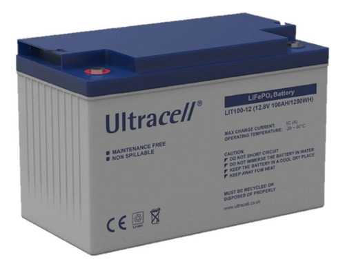 Batería Ciclo Profundo Ultracell Litio 12v 100ah Solar Ups