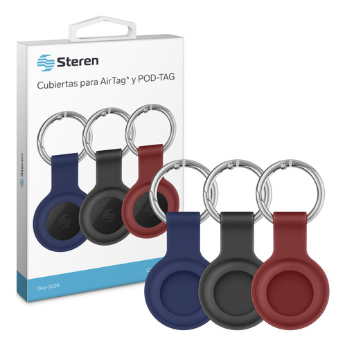 3 Tags Rastreadores Bluetooth Ios* (blanco) + 3 Cubiertas De