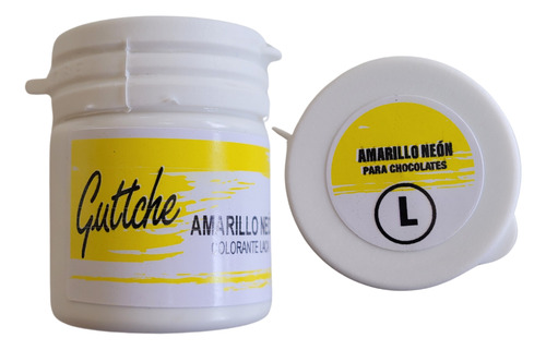 Colorantes Laca Guttche Para Chocolate 15 Grs Amarillo Neón