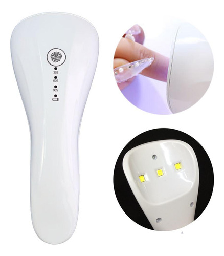 Secador Cabine De Gel De Unhas Touch Luz Led Uv Recarregável