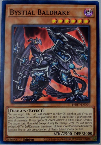 Yu-gi-oh! Tcg Bystial Baldrake Phhy-en004 1st Edition