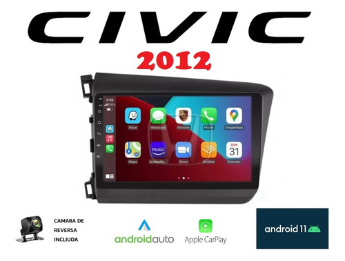 Estereo Pantalla Honda Civic 2012 Carplay Y Android 4gb/64gb