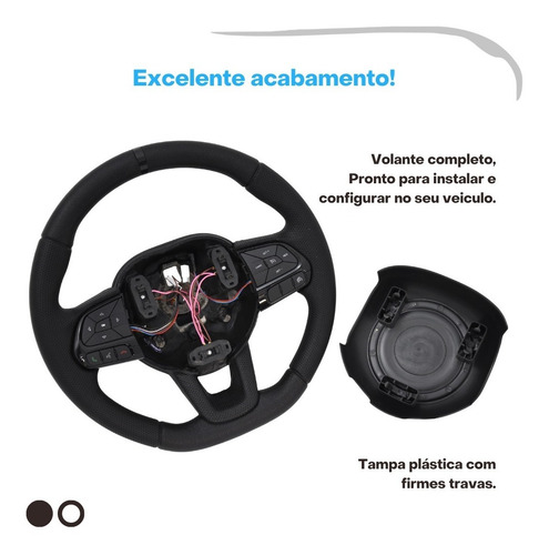 Imagem 4 de 6 de Volante Fiat Toro Multifuncional Esportivo Uno Palio Siena