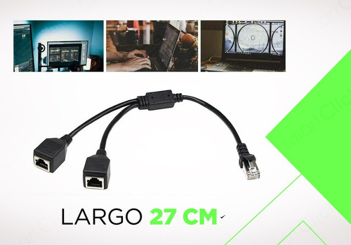 Imagen 4 de 10 de Adaptador Rj45 Splitter Divisor Red Cable Ethernet Lan 1x2