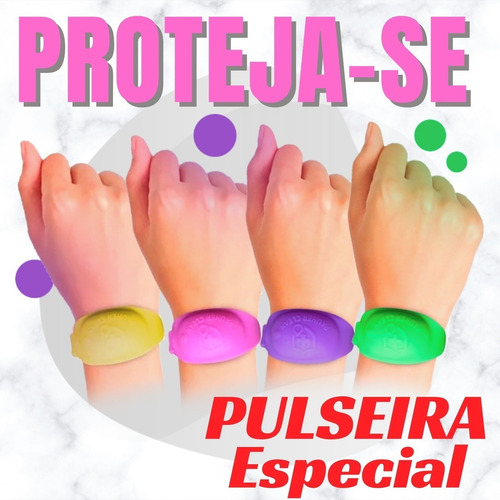 Pulseira Para Biossegurança Ortho Pauher Armazena Álcool Gel
