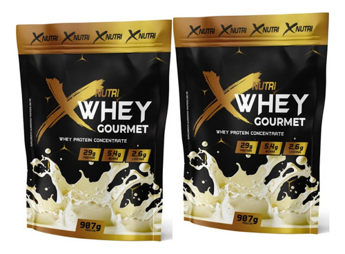 Combo 2x Whey Protein Gourmet Xnutri Refil 1814g