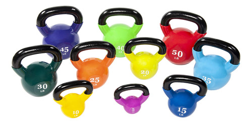 Kettlebell Recubierta De Vinilo Multifuncional 4 Kg