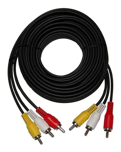 3 Unidades Cable Audio Video 2 Metros 3 Rca A 3 Rca Av