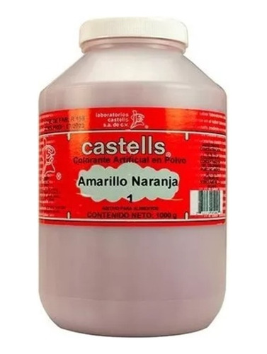 Colorante Castells Amarillo Naranja 1 Kg Tacos Al Pastor