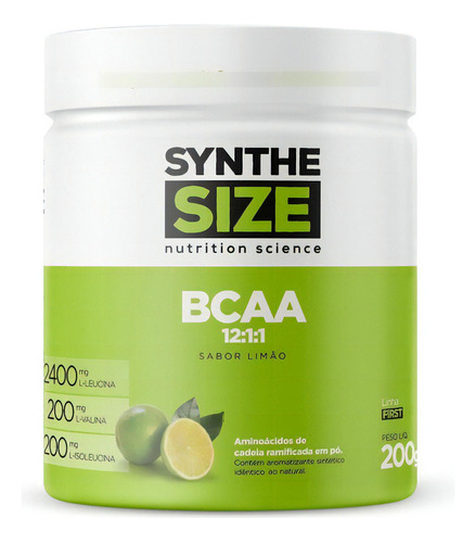 Synthesize First Bcaa 12:1:1 Limão 200g