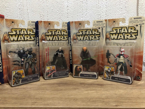 Lote De 4 Fig Cw Asajj Ventress, Durge, Seasee Tiin, Arc Red (Usado)