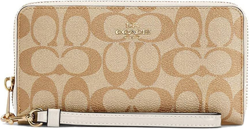 Coach Acordian Zip Teléfono Cartera Pulsera, Caqui Claro 