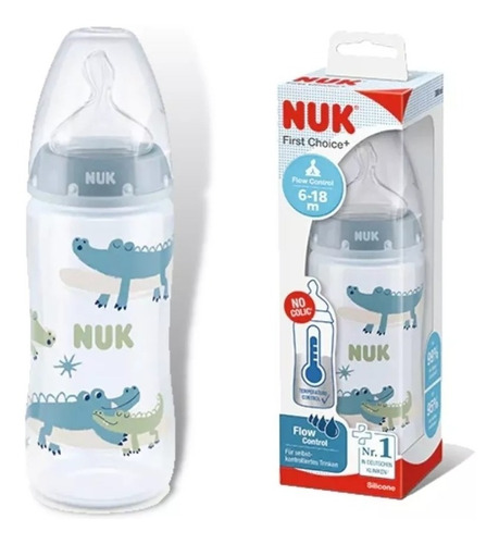 Mamadera Bebe Nuk Anticolicos 300ml Control Temperatura