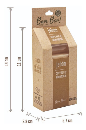 Imagen 9 de 9 de Jabón Artesanal Cerveza Y Almendras 100 G Bam Boo! Lifestyle