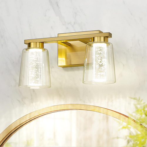 Kudos Gold Bathroom Light Fixtures 2-light Modern Led Vanit