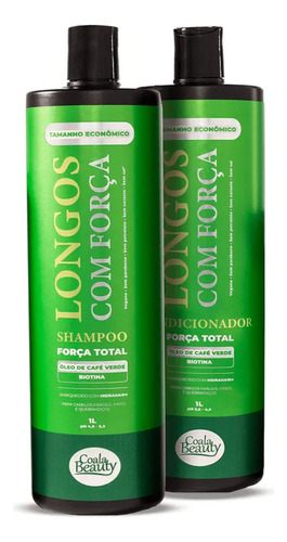  Kit Shampoo Beauty Condicionador Coala Longos Com Força 1 L