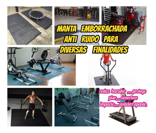 Piso Emborrachado 12.00x1.00mts Para Academia Forrar Piso 