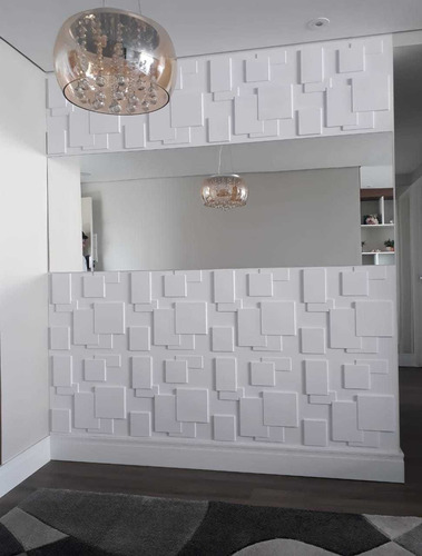 Imagem 9 de 10 de Parede 3d Revestimento 3d Placa Alto Impacto 50cm X 50cm 8m2