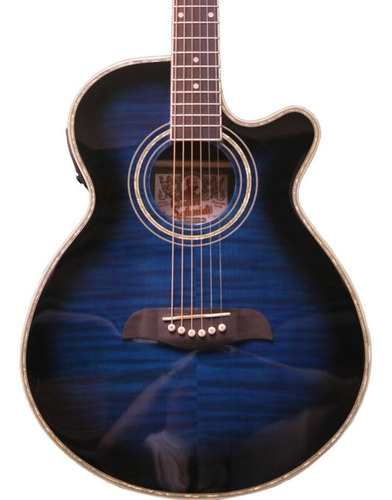 Oscar Schmidt Og10cef Tbl Guitarra Electroacústica Azul  