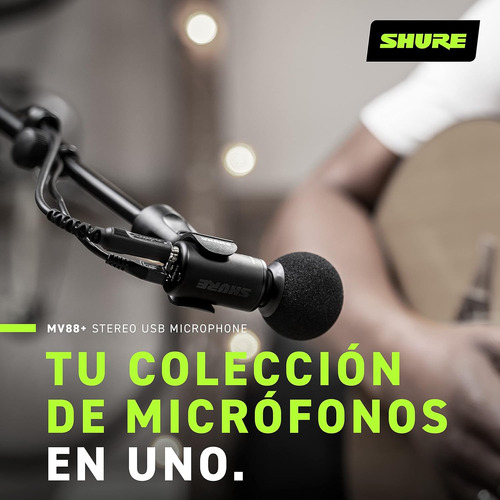 Shure Mv88+ - Micrófono Estéreo Digital Usb
