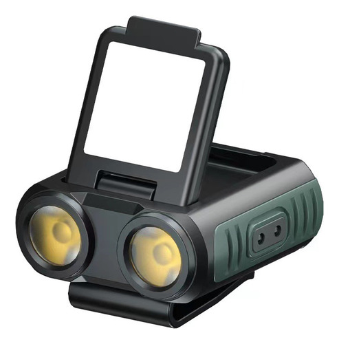 Linterna Frontal Led Recargable Usb Mini Cap Clip Para Acamp