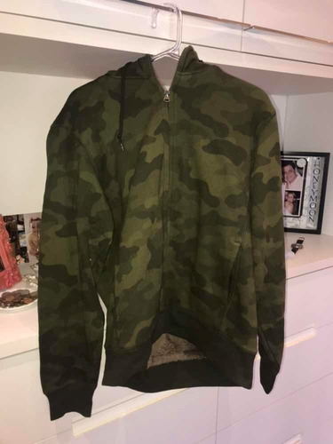 Moletom Verde Militar Masculino Tam G Uniqlo