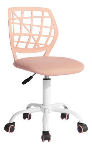 Silla De Oficina De Malla Ergonómica Silla Giratoria Rosa