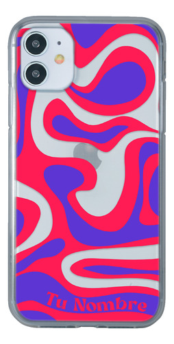 Funda Para iPhone Para Mujer Curvas Rojas Con Tu Nombre
