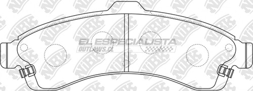 Pastillas De Freno Gmc (truck) Envoy Xuv 5.3 2006 Nibk Del