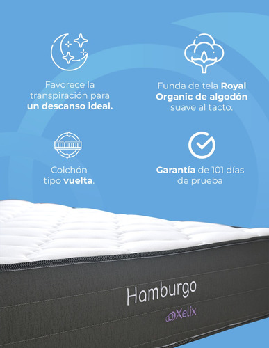 Colchón Xelix Hamburgo King Size En Caja